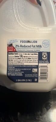 2% REDUCED FAT MILK