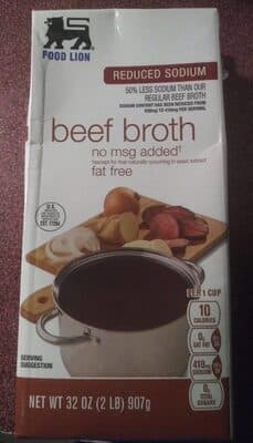 50% Fat Free Regular Beef Broth