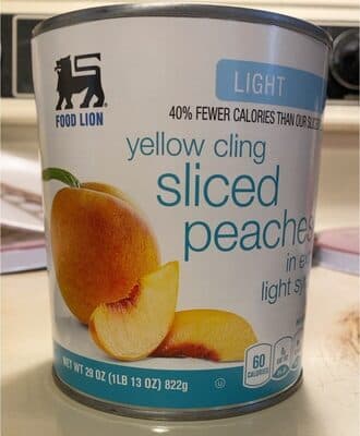Yellow Cling Sliced Peaches In Extra Light Syrup