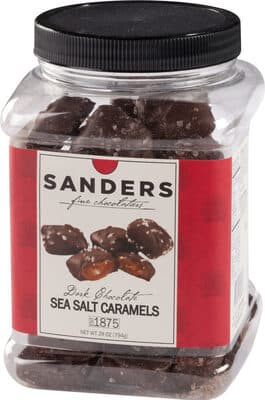 SANDERS, DARK CHOCOLATE SEA SALT CARAMELS