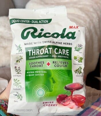 Ricola throat care liquid center lozenges