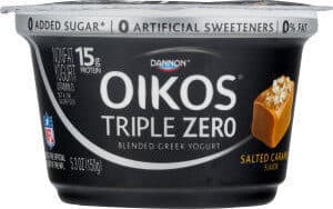 Salted Caramel Flavor Triple Zero Blended Greek Nonfat Yogurt