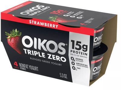 Strawberry Flavor Triple Zero Blended Greek Nonfat Yogurt