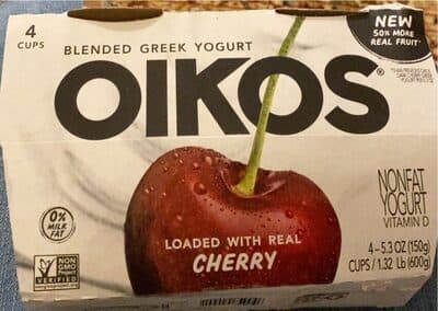 Cherry Blended Greek Nonfat Yogurt