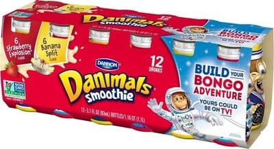 Danimals smoothie value strawberry explosion banana split