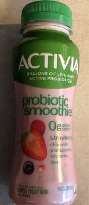 Chia Seeds, Strawberry, Pomegranate, Blueberry, Beet Probiotic Smoothie Lowfat Yogurt Drink