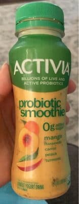 Flaxseeds, Mango, Carrot, Peach, Turmeric Probiotic Smoothie Lowfat Yogurt Drink