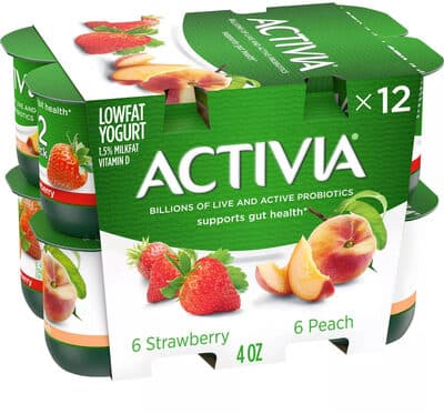 Lowfat Yogurt, Strawberry, Peach