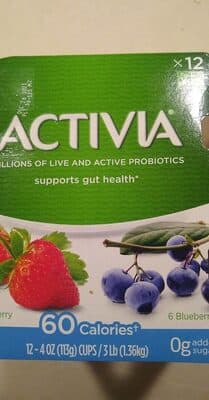 Activia Nonfat Probiotic Strawberry & Blueberry Variety Pack Yogurt