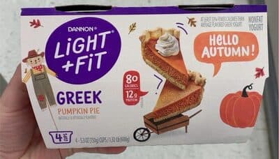 Pumpkin Pie Flavored Greek Nonfat Yogurt