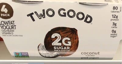 Coconut Flavored Greek Lowfat Yogurt