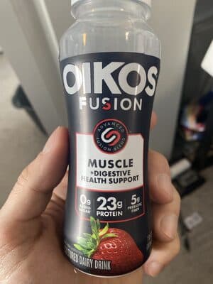 Oikos Fusion Strawberry Flavored Cultured Dairy Drink