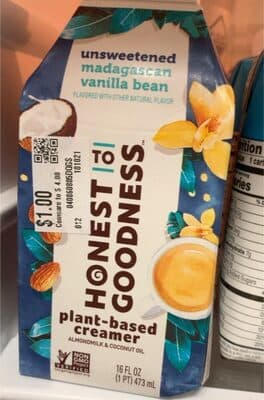 Unsweetened Madagascan Vanilla Bean Flavored Almondmilk & Coconut Oil Plant-Based Creamer