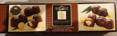 Milk chocolate covered macadamia nuts wholes and halves
