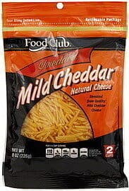 MILD CHEDDAR SHREDDED CHEESE, MILD CHEDDAR