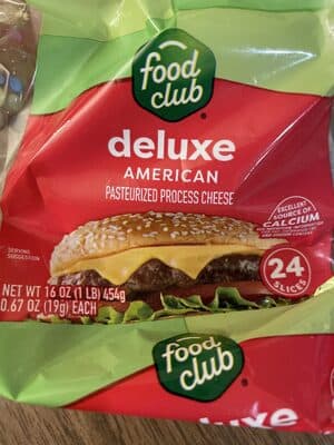 Deluxe Pasteurized Process American Cheese