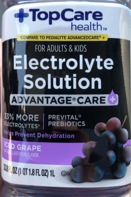 Advantage Care, Iced Grape Electrolyte Solution for Adults & Kids