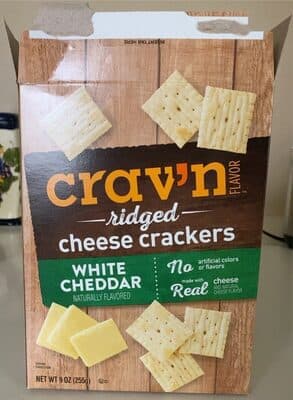 White Cheddar Ridged Cheese Crackers