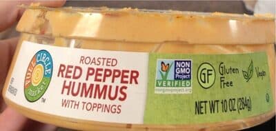 Roasted Red Pepper Hummus With Toppings