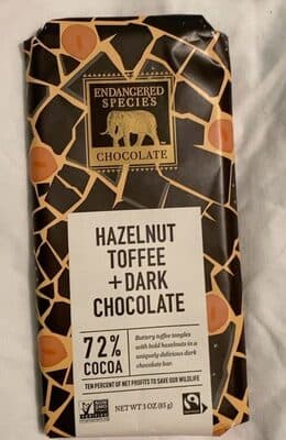 72% Cocoa Hazelnut Toffee + Dark Chocolate