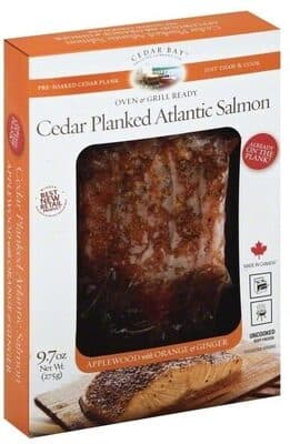 Cedar Planked Atlantic Salmon, Hickory Maple