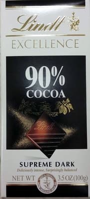 90% Cocoa Dark Chocolate