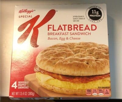Bacon, Egg & Cheese Flatbread Breakfast Sandwiches
