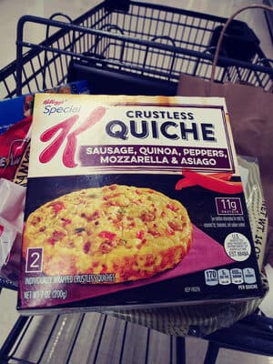 Sausage, Quinoa, Peppers, Mozzarella & Asiago Crustless Quiche