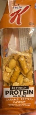 Caramel Pretzel Cashew Flavored Protein Snack Bars