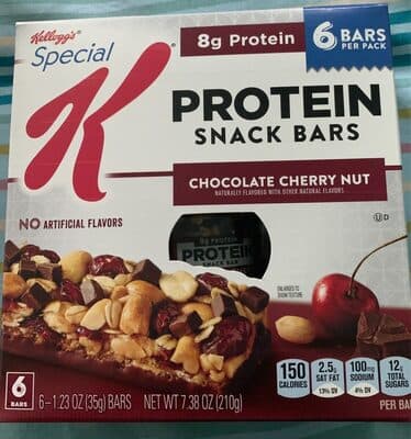 Chocolate Cherry Nut Flavored Protein Snack Bars