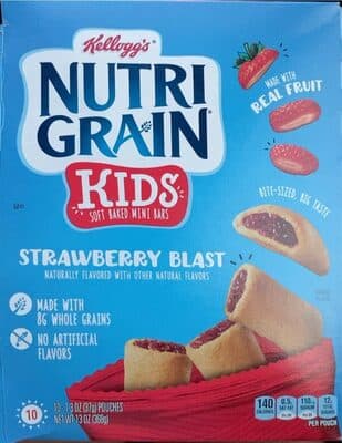Strawberry Blast Soft Baked Mini Breakfast Bars