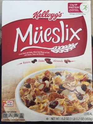 Cereal Made With Barley, Whole Grain Wheat And Oats With Raisins, Dates And Almonds