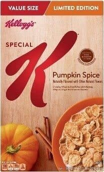 Pumpkin Spice Flavored Crunchy Wheat & Rice Flakes With Nutmeg, Allspice, Ginger & Cinnamon Clusters Cereal