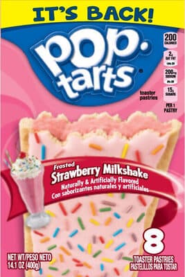 Frosted Strawberry Milkshake Flavored Toaster Pastries