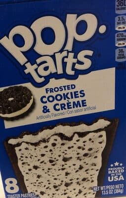 Frosted Cookies & Creme Flavored Toaster Pastries