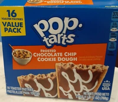 Frosted Chocolate Chip Cookie Dough Flavored Toaster Pastries