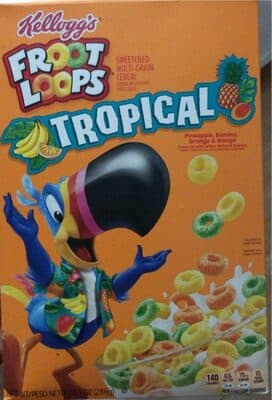Tropical Pineapple, Banana, Orange & Mango Flavored Sweetened Multi-Grain Cereal