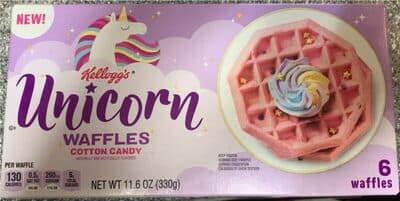 Cotton Candy Flavored Unicorn Waffles