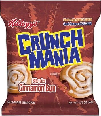 Kellogg Cracker Brand Crunch Mania Cinnamon Bun