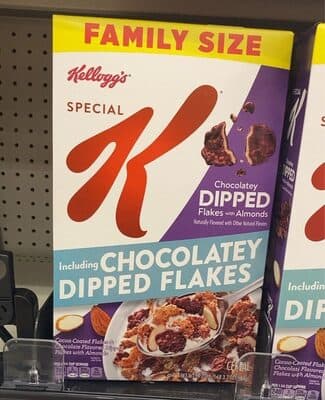 Special K Chocolatey Dipped Flakes with Almonds Cereal