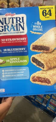 Nutri Grain Soft Baked Strawberry Blueberry Apple Cinnamon Breakfast Bars