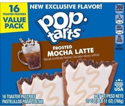 Frosted Mocha Latte Flavored Toaster Pastries