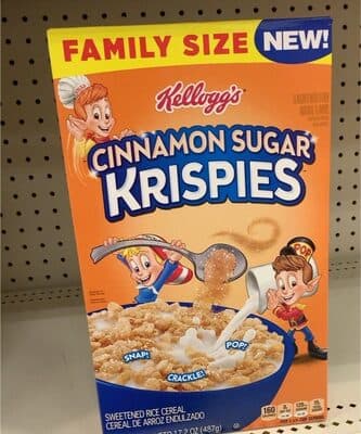 Kellogg's Krispies Cinnamon Sugar Cereal