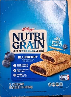 Blueberry Flavored Soft Baked Breakfast Bars