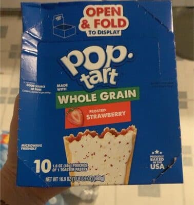 Whole Grain Frosted Strawberry Toaster Pastry