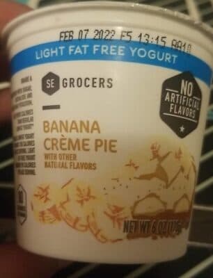 Banana Creme Pie Light Fat Free Yogurt