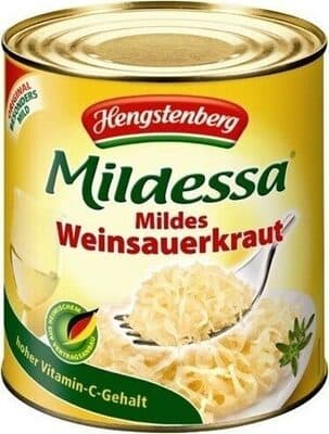 Sauerkraut wine in tin