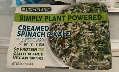 Creamed Spinach & Kale With Swiss Chard