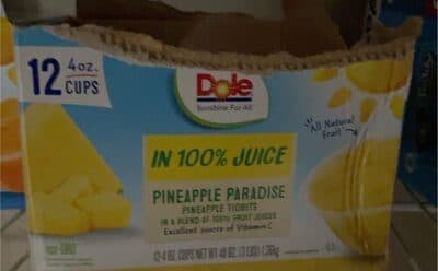 Dole Fruit Bowls Pineapple Paradise
