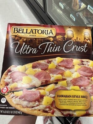 Ultra Thin Crust Pizza, Hawaiian Style BBQ